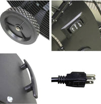 Maxxair Pro Flex 48" 2-Speed Belt Drive Drum Fan  • BF48BDPEBLK