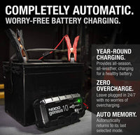 Noco 10-Amp Battery Charger, Battery Maintainer, and Battery Desulfator  • GENIUS10