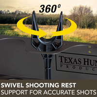 Texas Hunter Products 5' x 7' Wrangler Camo Hunting Blind with Combo Bow/Rifle Windows & Ground Legs  • G7 COMBO-XL G