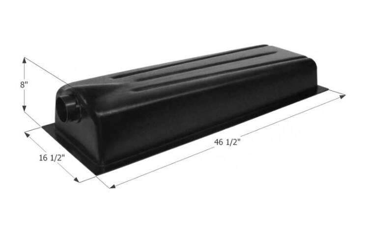 Icon Waste Holding Tank with Center End Drain & 3" Spigot Fitting - 15 Gallon Capacity  • 01610