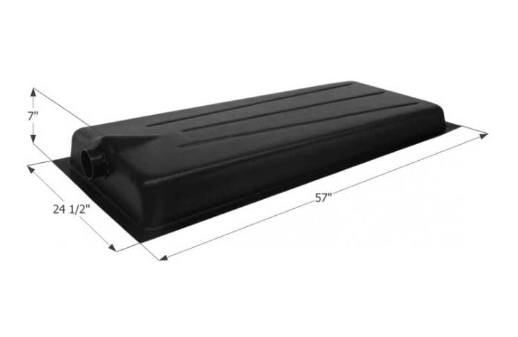 Icon Waste Holding Tank with Center End Drain & 3" Spigot Fitting - 32 Gallon Capacity  • 01611