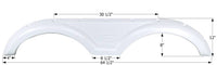 Icon 64-1/2"L x 12"H (8" Arch Heigh) Polar White Tandem Fender Skirt for Gulf Stream Conquest Model  • 12686