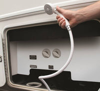 Camco Shower Head Outdoor with On/Off Switch, White  • 44023