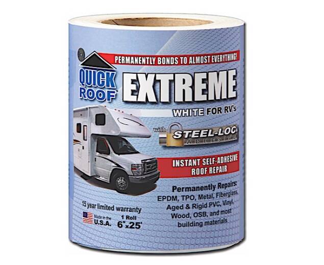 CoFair Quick Roof Extreme Multi-Purpose White Roll Tape 6"W x 25'L  • UBE625