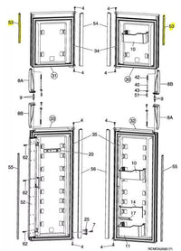 Dometic Freezer Door Outer Side Handle Profile Trim Piece for RM1350  • 3851056038