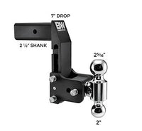 B&W MultiPro Tow & Stow Adjustable Dual-Ball Mount - 2.5" Receiver - 2", 2 5/16" Ball - 7" Drop  • TS20066BMP