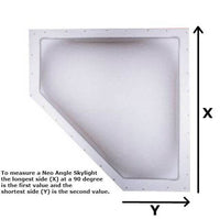 Specialty Recreation Neo-Angle Inner RV Skylight 20" x 8" - White  • NN208