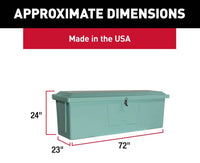 Taylor Made Stow N’ Go Standard Fiberglass Dock Box, Medium (24"H X 72"W X 23"D), Seafoam Green  • 83552SF
