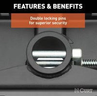 Curt Double Lock 2-5/16" Riser Gooseneck Ball, 1" Rise for Bed Liner  • 60603