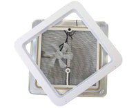 Heng's 14" x 14" Galvanized Metal Base Roof Vent with White Manual Lid & Fan  • 71112A-C2G1