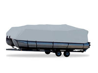 Carver Mist Gray Sun-Dura Boat Cover for 24'6" L x 102" W Pontoon Boats with Fully Enclosed Deck & Bimini Top  • 77524S-11