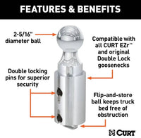 Curt Double Lock 2-5/16" Gooseneck Ball  • 60616
