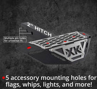 XK Glow Hitch Receiver Step and Whip Plate  • XK-HITCH