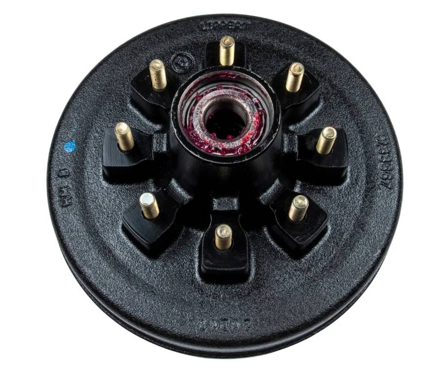 Lippert 12" RV Brake Drum Hub Assembly for 7,000-lb. Axle - 8 on 6.5", 1/2" Stud, Fully Assembled  • 814203