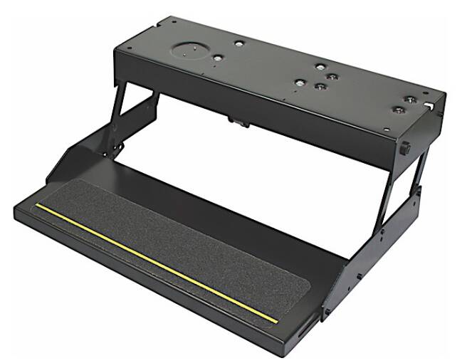 Lippert 23.5"W x 8.5"D x 5"R Steel Black Entry Step  • 3711361