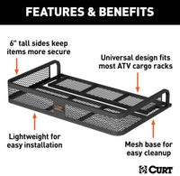 Curt 41" x 26" Black Steel Universal ATV Cargo Carrier  • 18101