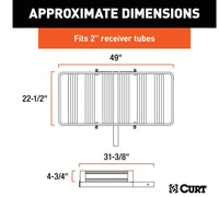 Curt 49" x 22" Black Aluminum Basket Cargo Carrier 2" Shank  • 18113