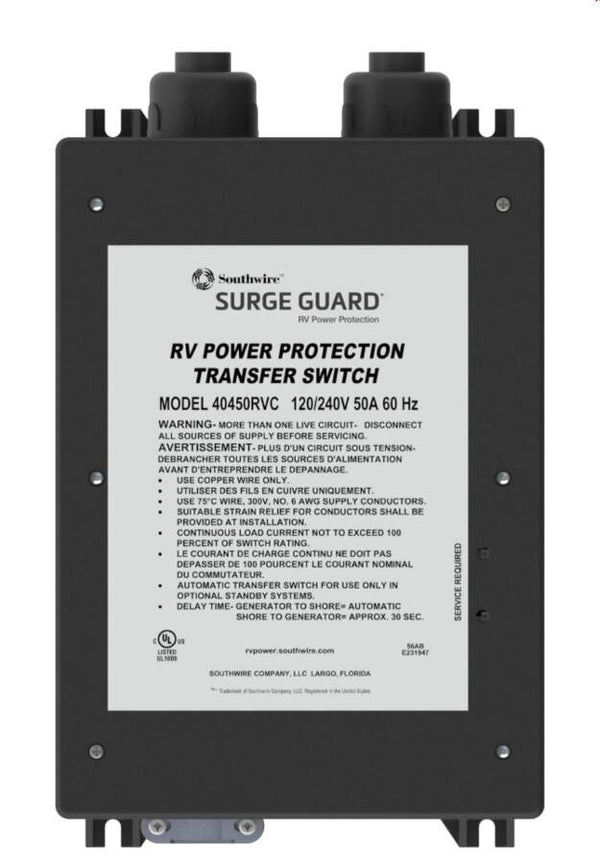 Southwire Surge Guard 50A 120/240V Hardwire Automatic Transfer Switch  • 40450RVC3