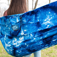 Equip 1 Person Craft-Dyed Recycled Hammock - Blue  • 995714
