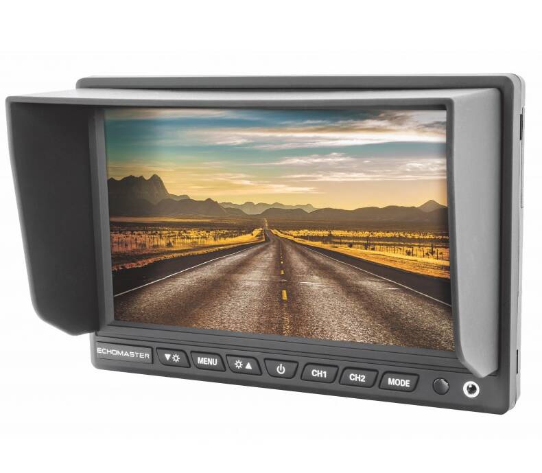 Echomaster 7" 720p Ahd Monitor with 2 Channel Video Inputs  • PMON-7022-AHD