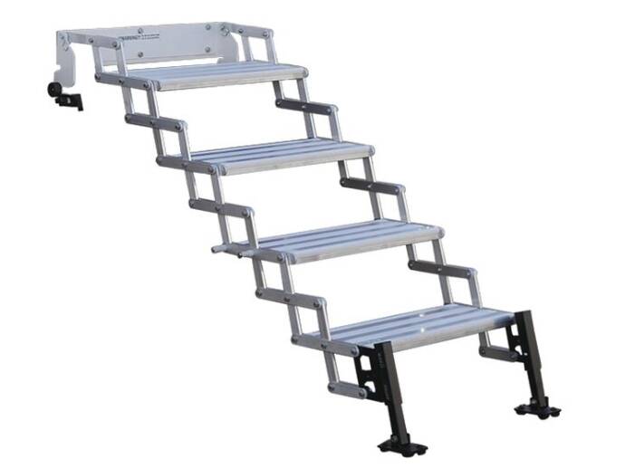 Torklift GlowStep Stow N' Go 20"W x 8.56"D x 7.5"R Aluminum White 4 Entry Steps  • A7844