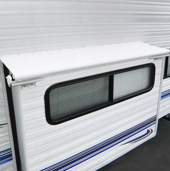 Carefree Cut-To-Fit 1200" White Heavy-Duty No Fray Replacement Vinyl Fabric for Slide-Out RV Awnings (1 Pack)  • IS000A