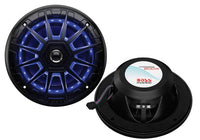 BOSS 6.5" Marine Speakers - Weatherproof, 200 W/Pair, Multi-Color Illumination, 2 Way, Pair  • MRGB65B
