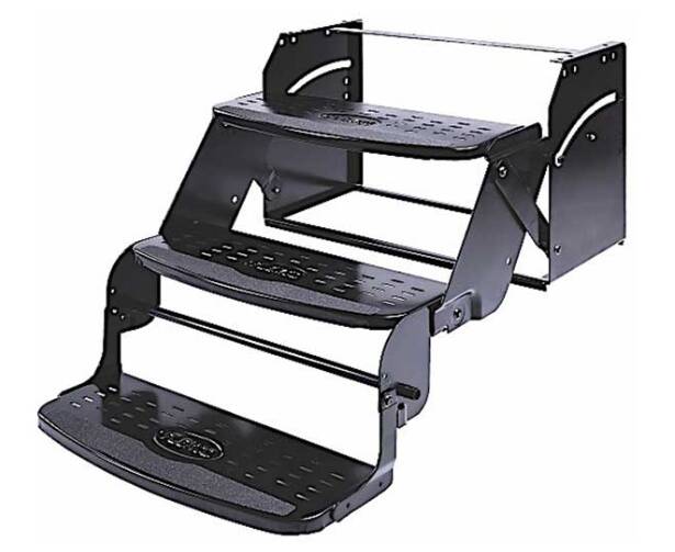 Stromberg Carlson  Flexco Manual Pull-Out Steps for RVs - Triple - 9" Drop/Rise - 24" Wide - 350 lbs  • SMFP-3200L