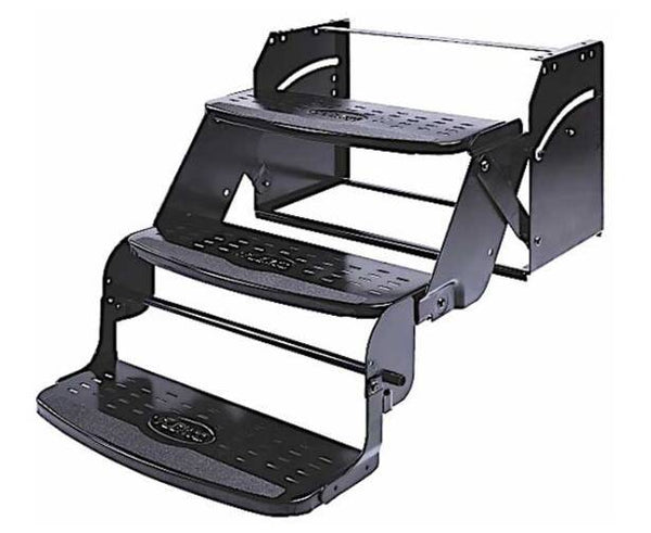 Stromberg Carlson  Flexco Manual Pull-Out Steps for RVs - Triple - 9" Drop/Rise - 24" Wide - 350 lbs  • SMFP-3200L