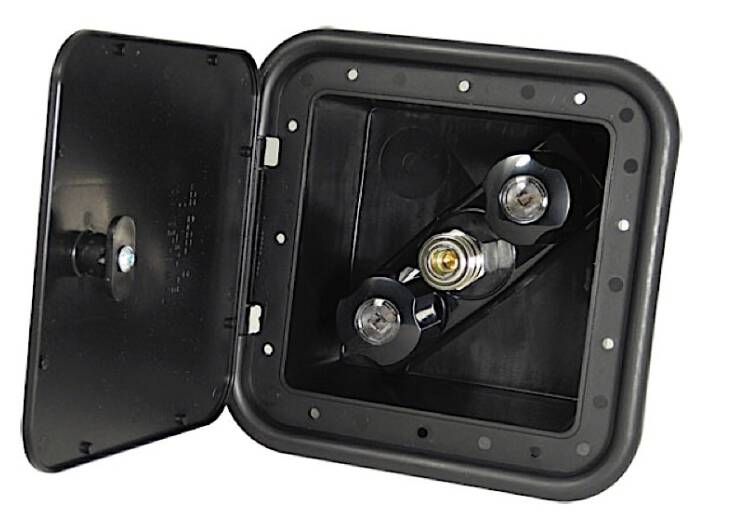 Valterra Exterior Shower Box with Quick Connect • Black • PF247701