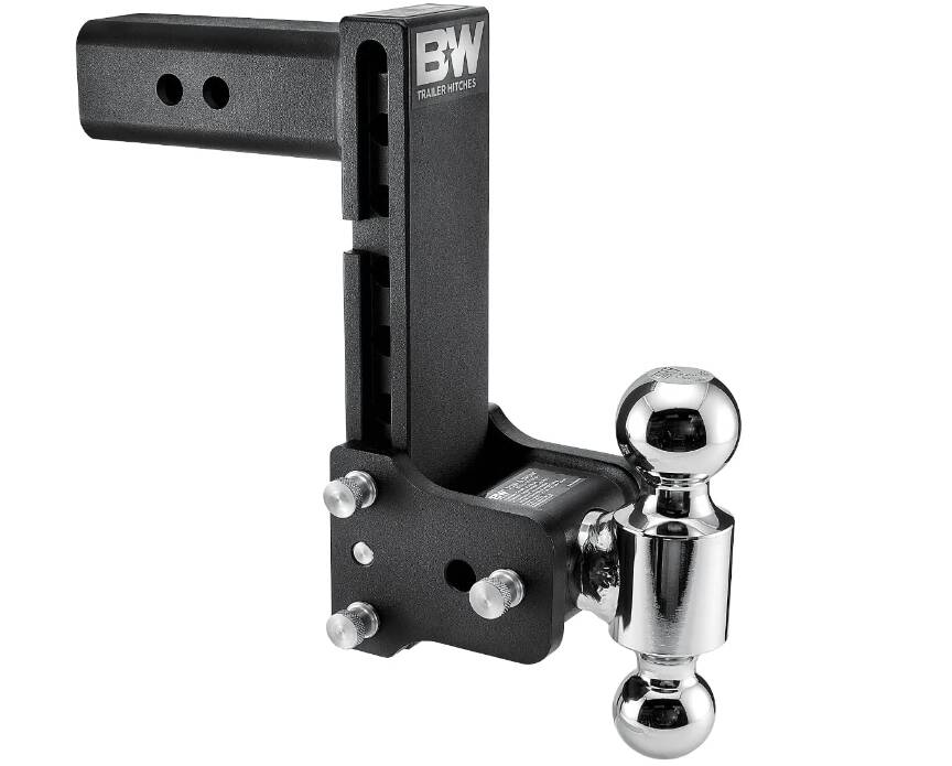 B&W Tow & Stow Adjustable Dual-Ball Mount - 2.5" Receiver - 2", 2 5/16" Ball - 8.5" Drop  • TS20043B
