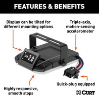 Curt Assure Proportional Trailer Brake Controller W/dynamic Screen  • 51160