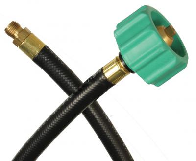 JR Products Pigtail LP Gas Hose 18" (ACME Nut to 1/4" Male Inverted Flare)  • 07-30735