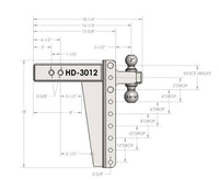 Bulletproof Hitches 3.0" Heavy Duty 12" Drop Drop/Rise Hitch  • HD3012