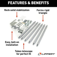 Lippert JT's Strong Arm Standard 5th Wheel Jack Stabilizer Kit  • 191023