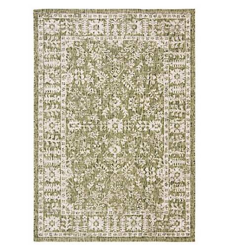 Safavieh Safavieh Courtyard Collection Outdoor 5'3"X7'7" Medium Rectangle Rug - Green/Beige  • CY8678-379-5