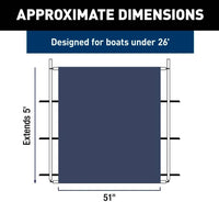 SureShade PTX Power Shade - 51" Wide (Navy)  • 2021026253