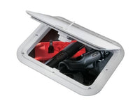 T-H Marine Designer Series 11-7/8" L x 5-1/8" W Polar White Rectangular Non-Locking Hatch  • HDS-0714-2-DP