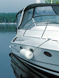 Taylor Made Big B 10" D x 26" L White Line Through Center Cylindrical Inflatable Fender  • 1032
