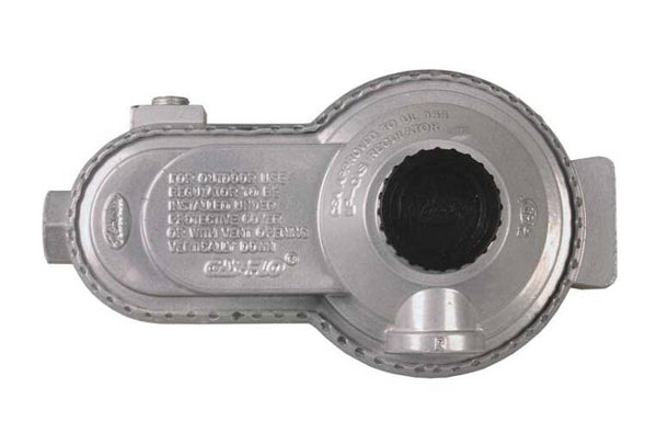 JR Products Low Pressure  Adjustable Two Stage 90° Vent LP Gas Regulator (1/4" Inlet x 3/8" FPT Outlet) 225,000 BTU  • 07-30385