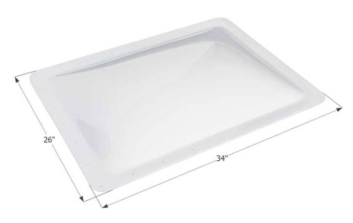 Icon RV Skylight, 30" x 22" - Translucent White  • 01859