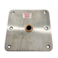 Attwood Lock'N-Pin 7" x 7" Stainless Steel Non-Threaded Bronze Bushing Square Base with Steel Lip Tube  • 6773