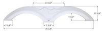 Icon FS2072 70-1/8"L x 11-1/4"H (5-1/2" Arch Heigh) Gray Tandem Fender Skirt for Forest River Wildcat Model  • 12314