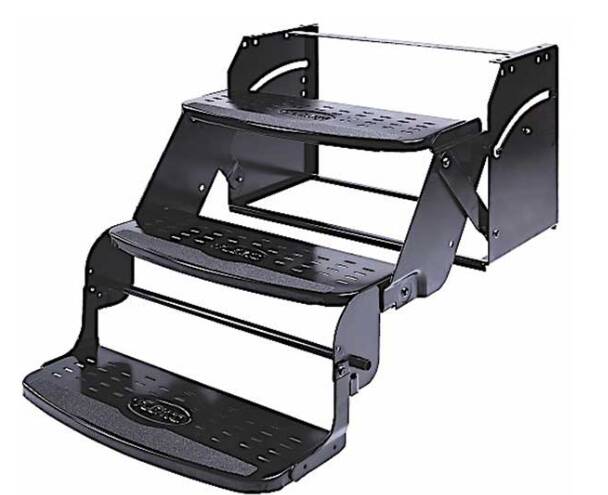 Stromberg Carlson  Flexco Manual Pull-Out Steps for RVs - Triple - 8" Drop/Rise - 24" Wide - 300 lbs  • SMFP-3100