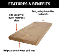 Lippert Teddy Bear Bunk Mat Cover - 32" x 74" x 4" (Tan)  • 679300