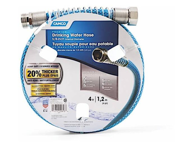 Camco TastePURE Premium Blue Drinking Water Hose, 5/8" x 4'  • 22813