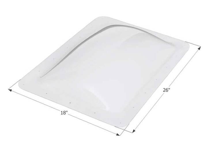 Icon RV Skylight 22" x 14" - Translucent White  • 01819