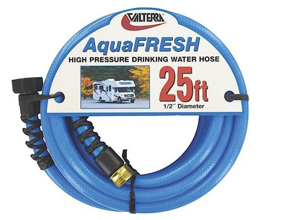 Valterra AquaFRESH Blue High Pressure Drinking Water Hose 1/2" x 25'  • W01-8300
