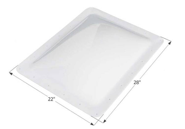 Icon RV Skylight, 24" x 18" - Translucent White  • 01853