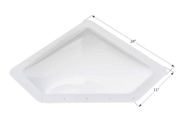 Icon Neo Angle RV Skylight 20" x 8" - Translucent White  • 01865